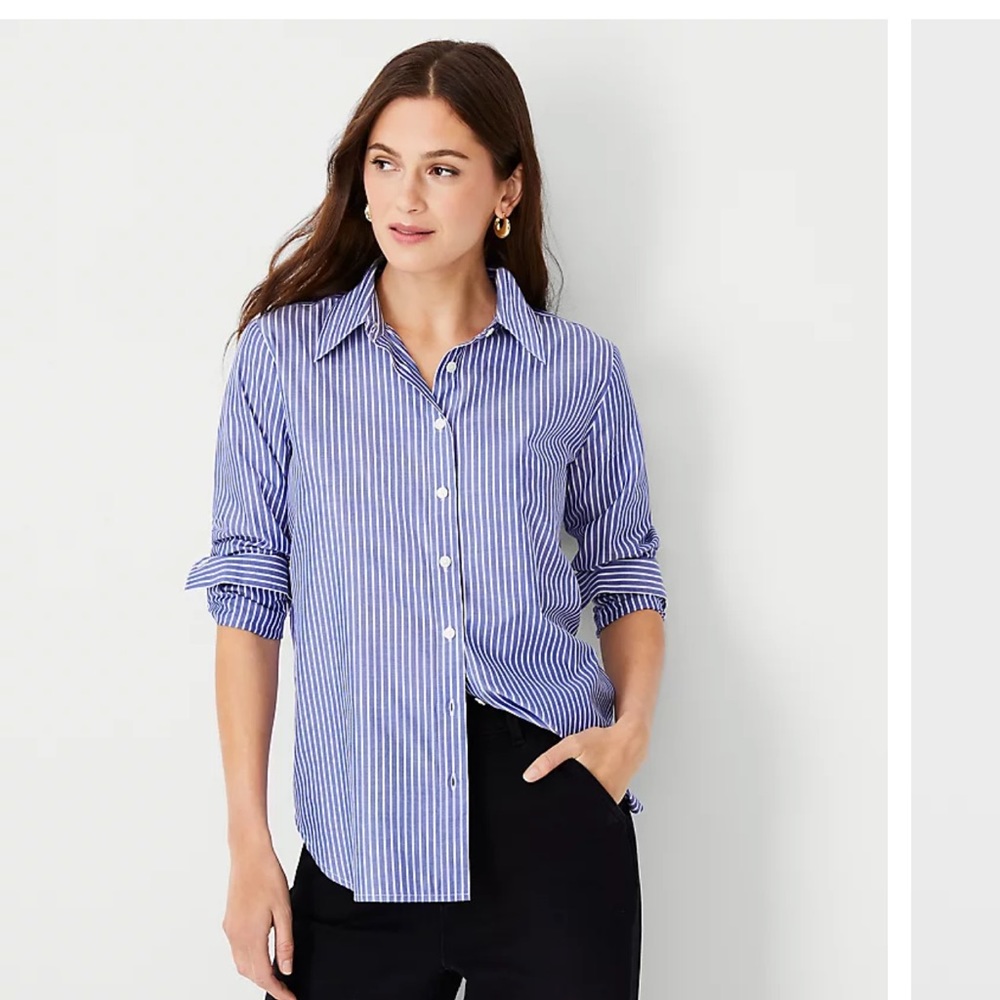 NWT Brand New Ann Taylor Striped Relaxed Shirt